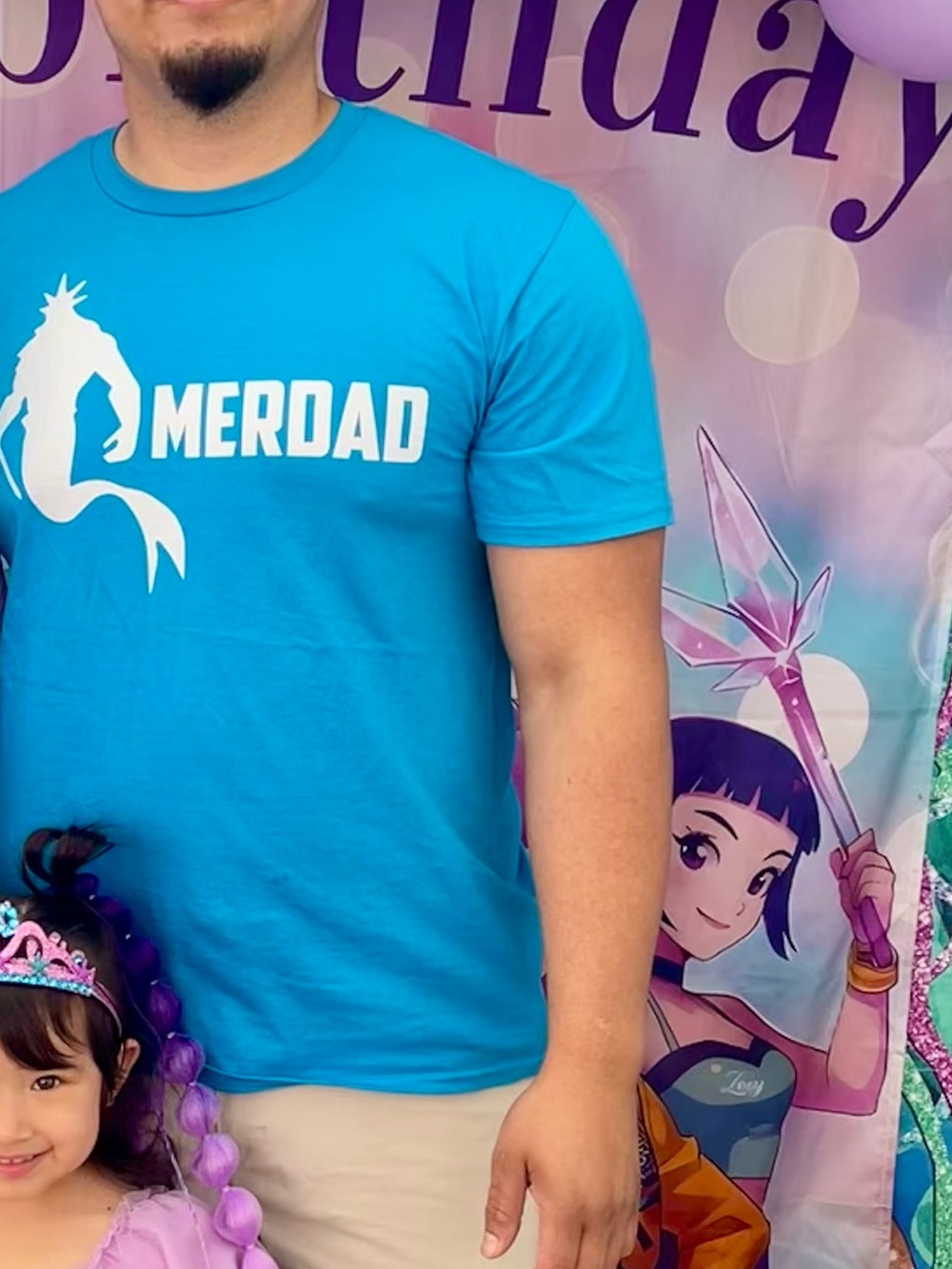 Blue 'MERDAD' Graphic Tee